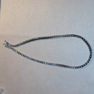 Silvertone Necklace Stamped CN GM